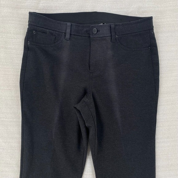 Chicos Pants Womens 1.5 (10 SHORT) Black‎ Skinny Trousers Dress Casual Knit - Picture 3 of 11
